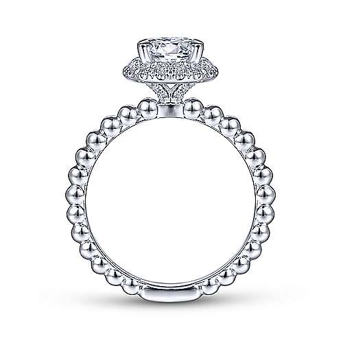Gabriel "Pamina" 14K Round Halo Diamond Engagement Ring