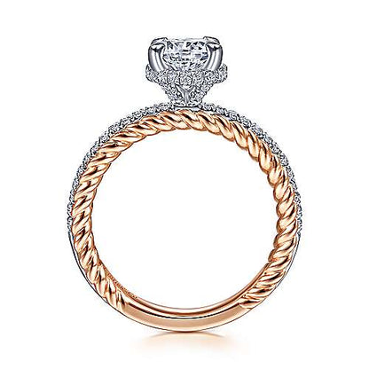 Gabriel "Vetta" 14K Round Diamond Engagement ring