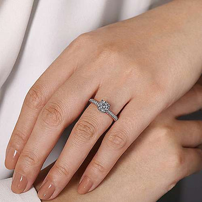 Gabriel "Vetta" 14K Round Diamond Engagement ring