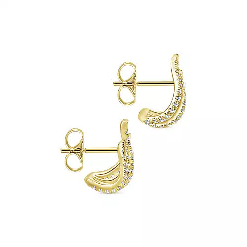 Phoenix 14K Yellow Gold and Diamonds Earrings by Gabriel & Co.
