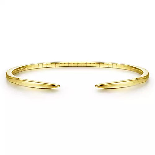 "Seth" Split Cuff Bracelet High Polished 14K Yellow Gold by Gabriel & Co.