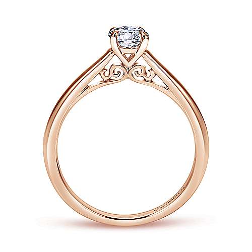 Gabriel "Valerie" 14K Round Diamond Engagement Ring