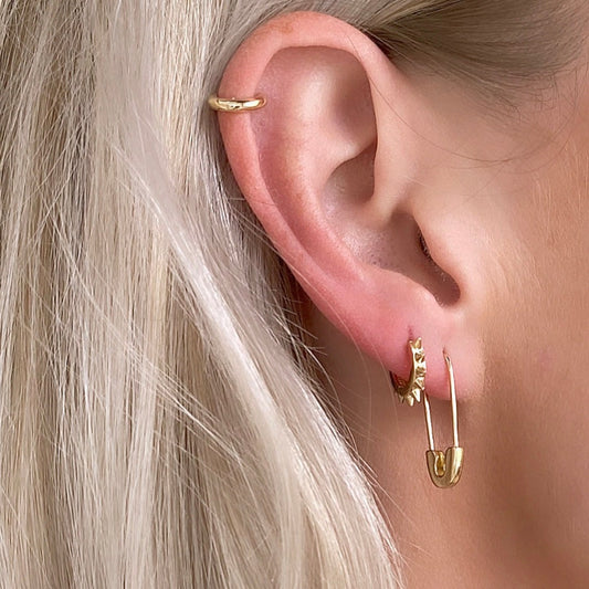 Roset Gold Label "Kendal" Safety Pin Earrings