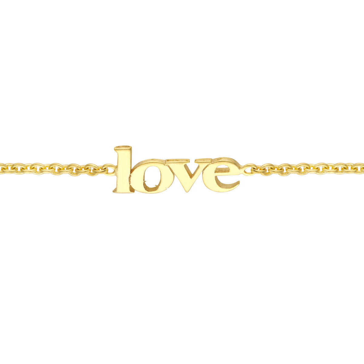 Roset Gold Label Mini Block Love Bolo Bracelet