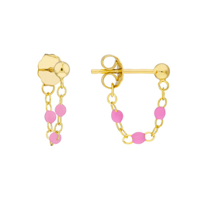 Roset Gold Label Rose Front to Back Earrings