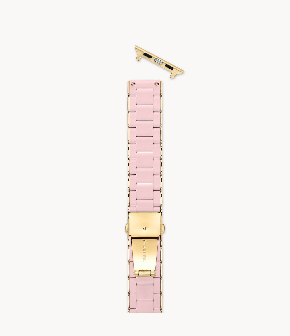 MICHELE - Pink and Gold Silicone-Wrapped Bracelet Band for Apple Watch®