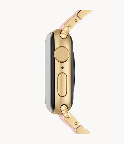 MICHELE - Pink and Gold Silicone-Wrapped Bracelet Band for Apple Watch®