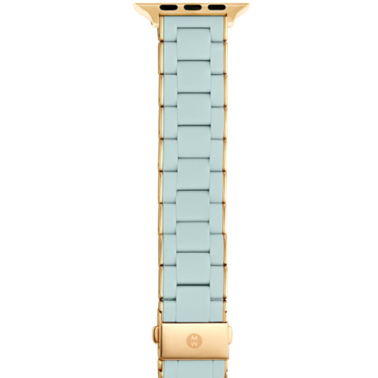 MICHELE - Mint and Gold Silicone-Wrapped Bracelet Band for Apple Watch®
