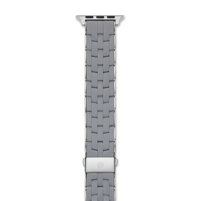 MICHELE - Slate and Stainless Silicone-Wrapped Bracelet Band for Apple Watch®