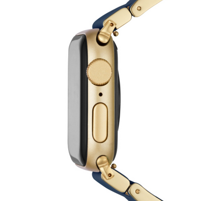 MICHELE - Blue and Gold Silicone-Wrapped Bracelet Band for Apple Watch®