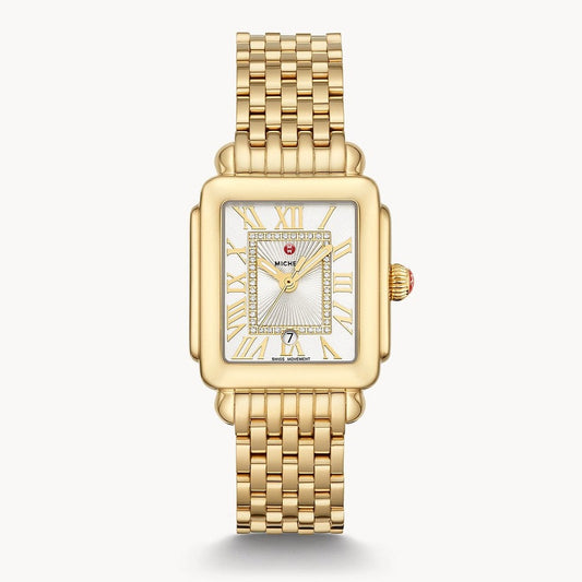 MICHELE - Deco Madison Mid 18K Gold Diamond Dial Watch