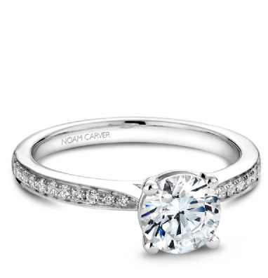 Noam Carver 14K White Gold Engagement Ring B018-02W