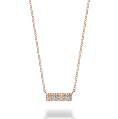 10K Gold and Diamond Bar Necklace