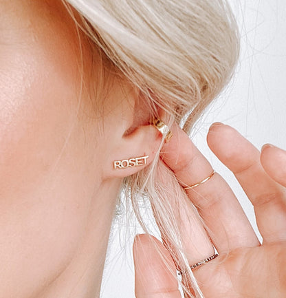 Roset Gold Label Signature Earring - 14K Gold
