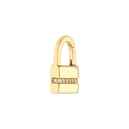 Roset Gold Label Diamond Padlock Shaped Push Lock