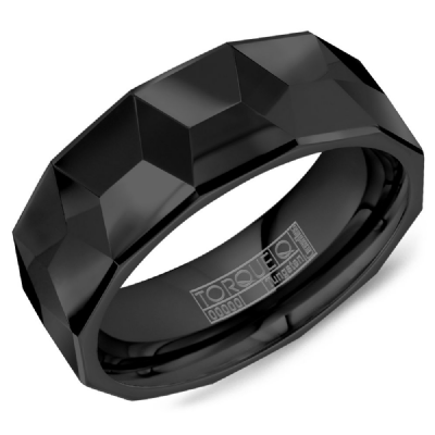 Crown Ring Tungsten Carbide -  Men's Wedding Band TU-0028