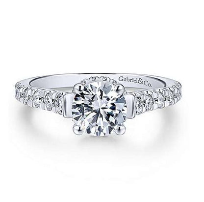 Gabriel "Matilda" Hidden Halo Round Diamond Engagement Ring