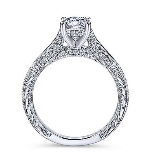 Gabriel Round Diamond Engagement Ring 12315R3