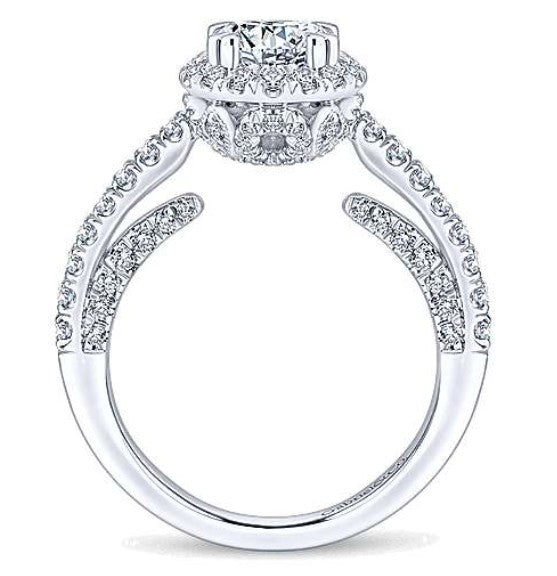 Gabriel Round Halo Diamond Engagement Ring 12950R5