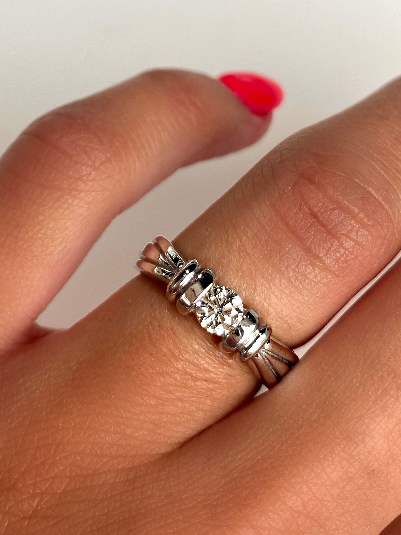 Roset "Amy" 14K White Gold Engagement Ring
