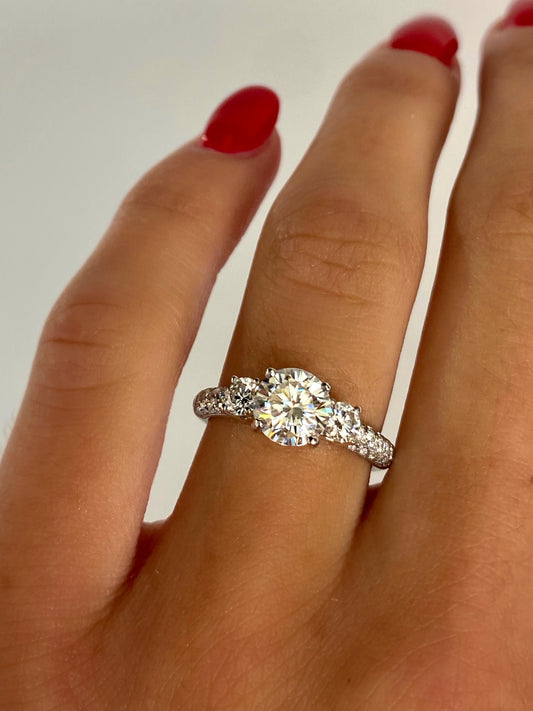 Roset 18K White Gold "Rhoda" Engagement Ring 129WE