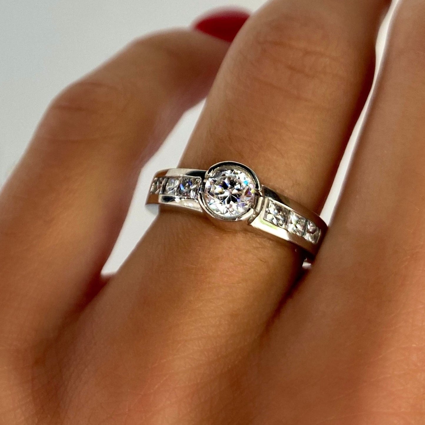 Roset Platinum "Peggy" Engagement Ring
