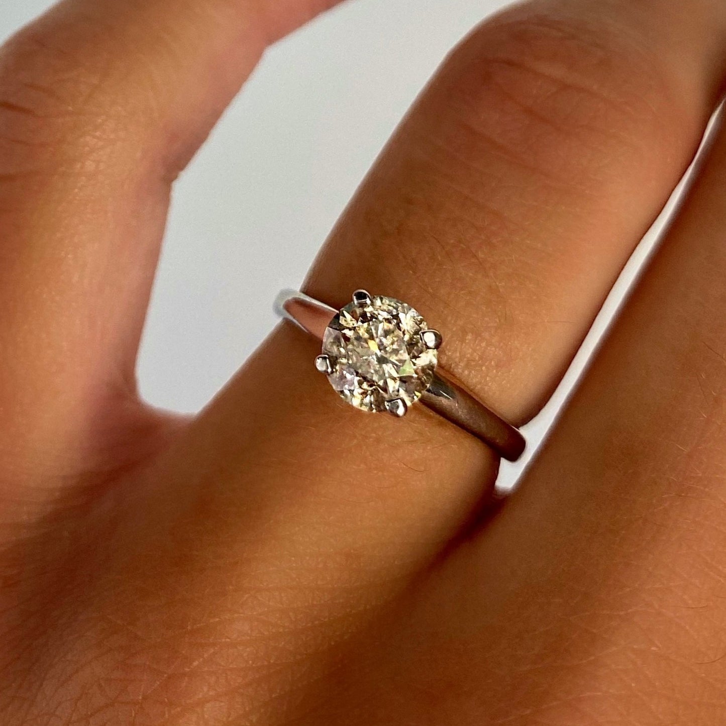 Roset 14K White Gold "Sol" Engagement Ring