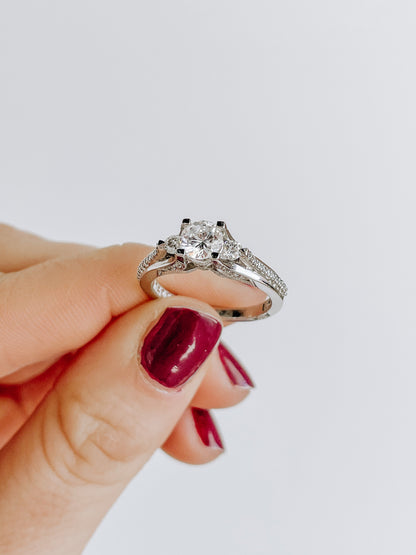 Tacori Platinum Three Stone Engagement Ring