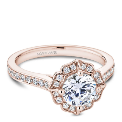 Noam Carver 18K Rose Gold Engagement Ring R031-01RM