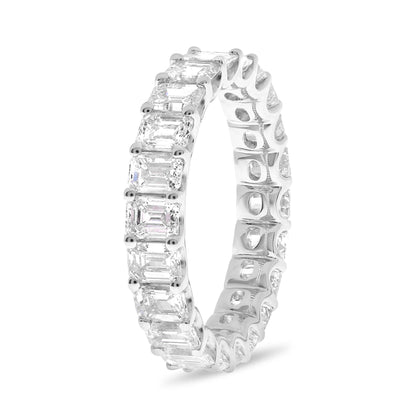 ROSET Opulence Platinum and Emerald Cut Diamond Eternity Ring